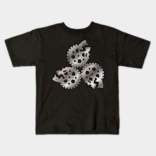 3 Metal Skull Gearworks Kids T-Shirt